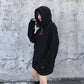 Goth Devil Ears And Wings Hoodie freeshipping - Chagothic
