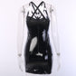 Gothic Bandage Halter Hollow Out  Party Dress
