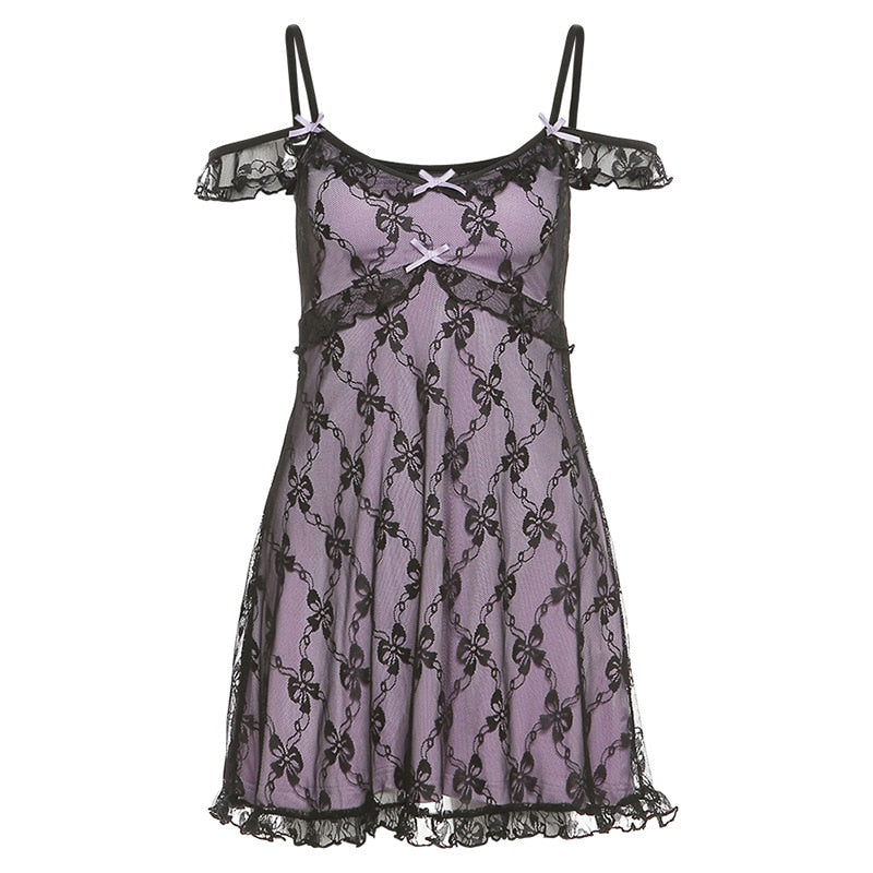 Patchwork Purple Dress