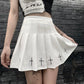 Gothic Streetwear Cross Print Skirt