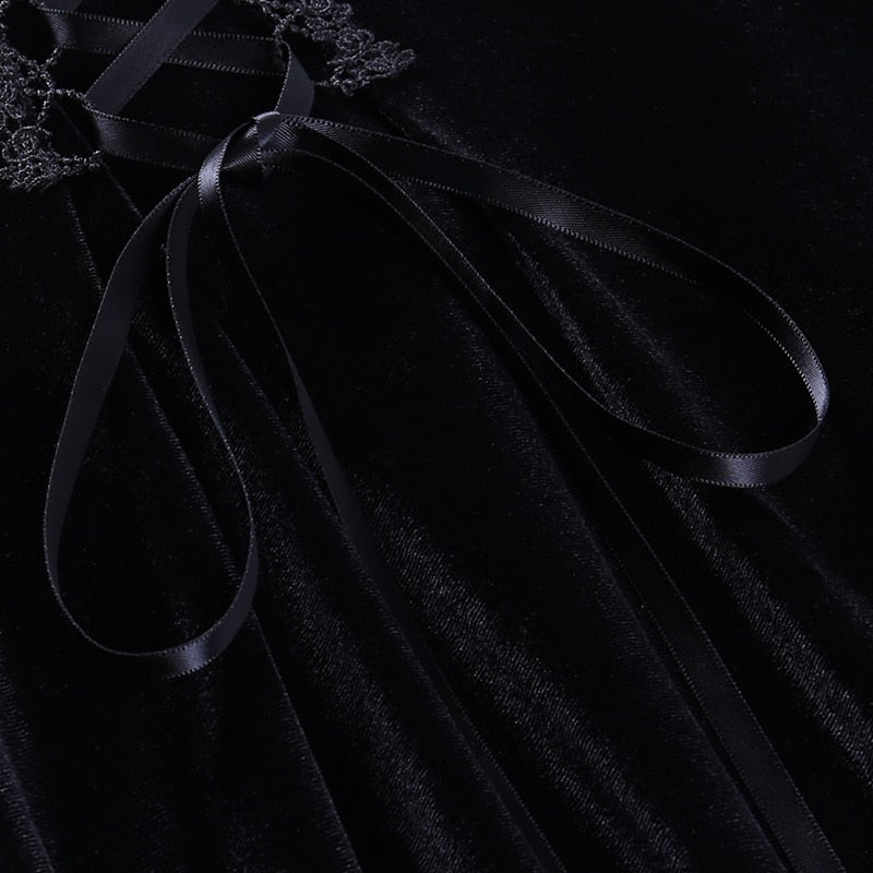 Gothic Lolita Bandage Black Dress