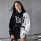 Gothic Butterfly Print Black Hoodie freeshipping - Chagothic
