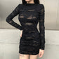 Gothic Sexy Hollow Out Mini Dress