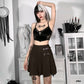 Sexy Belt Patchwork Skirt freeshipping - Chagothic