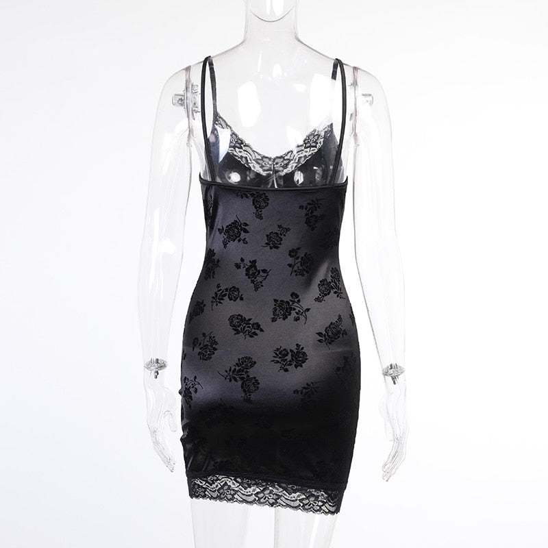 Gothic Vintage Floral Jacquard Dress