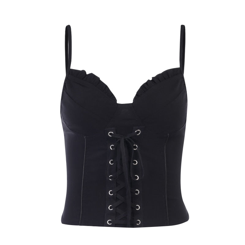 Gothic Backless  Crop Tank Top