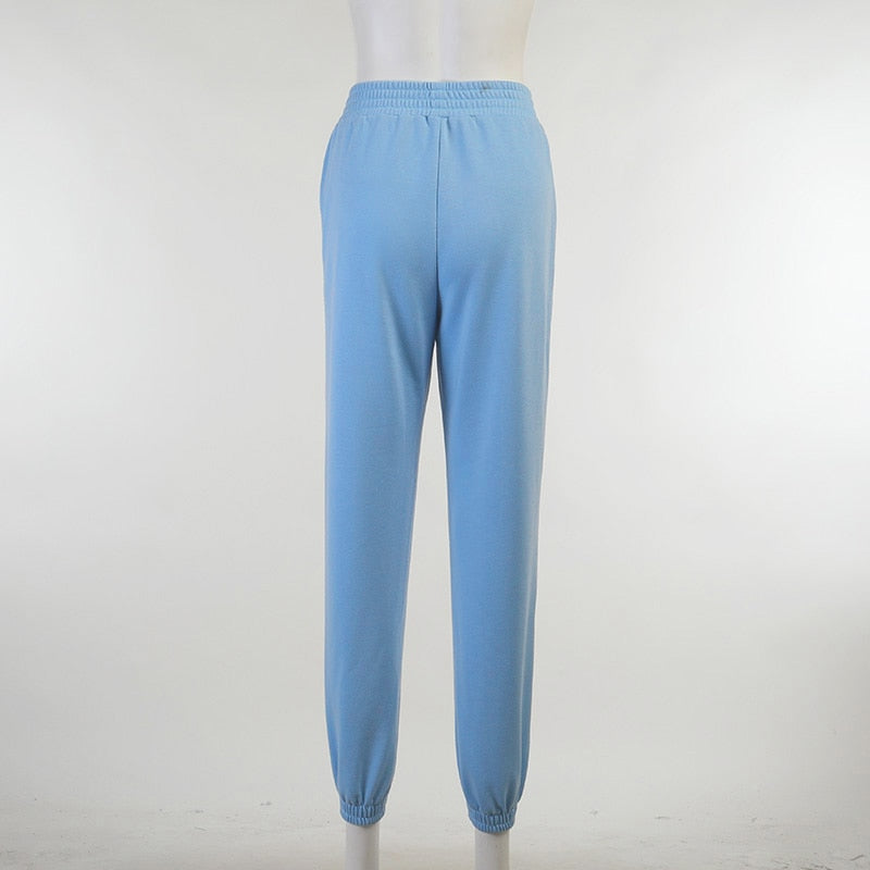 Streetwear Letter Embroidery Harem Pant