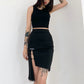 Punk Grunge Metal Ring Black Skirt freeshipping - Chagothic