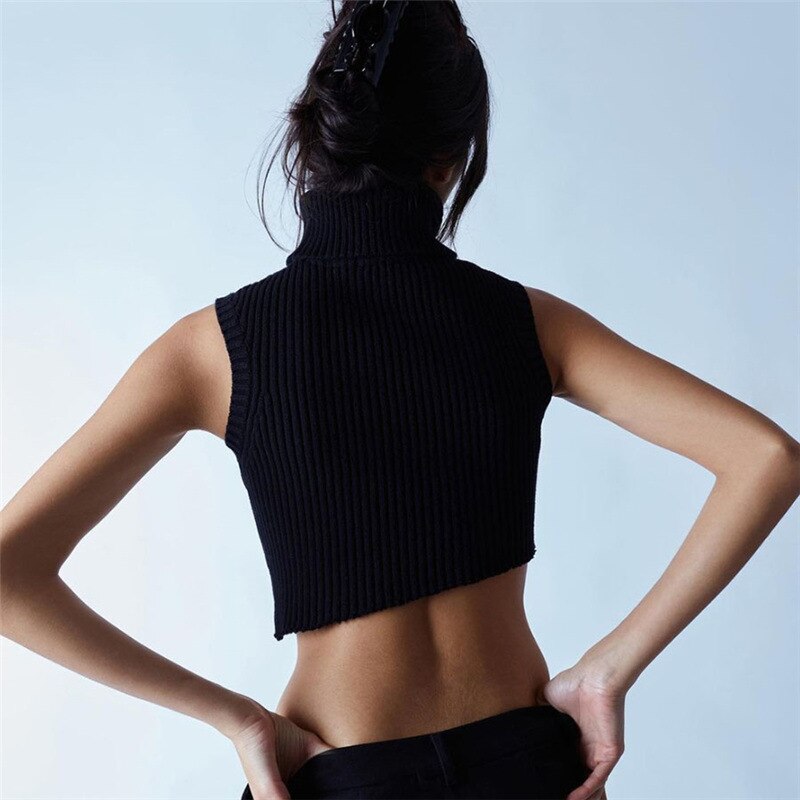 Solid Knit Crop Tank Top