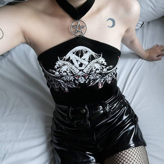 Grunge Pentagram Halter Tank