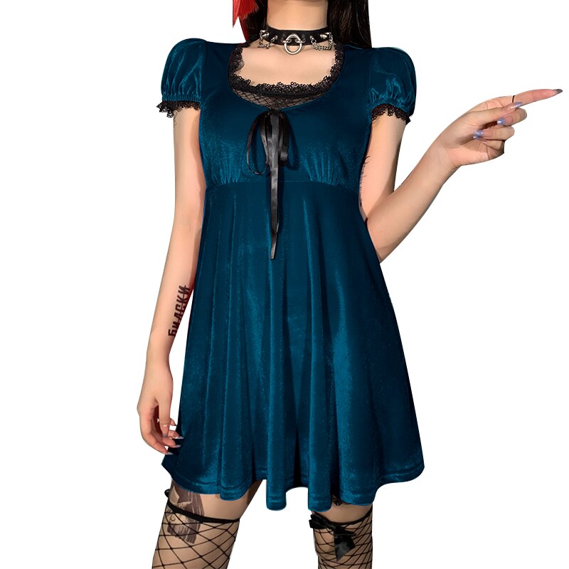 Gothic Black Aesthetic Dress