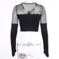 Gothic Sexy Hollow Out Black Top freeshipping - Chagothic