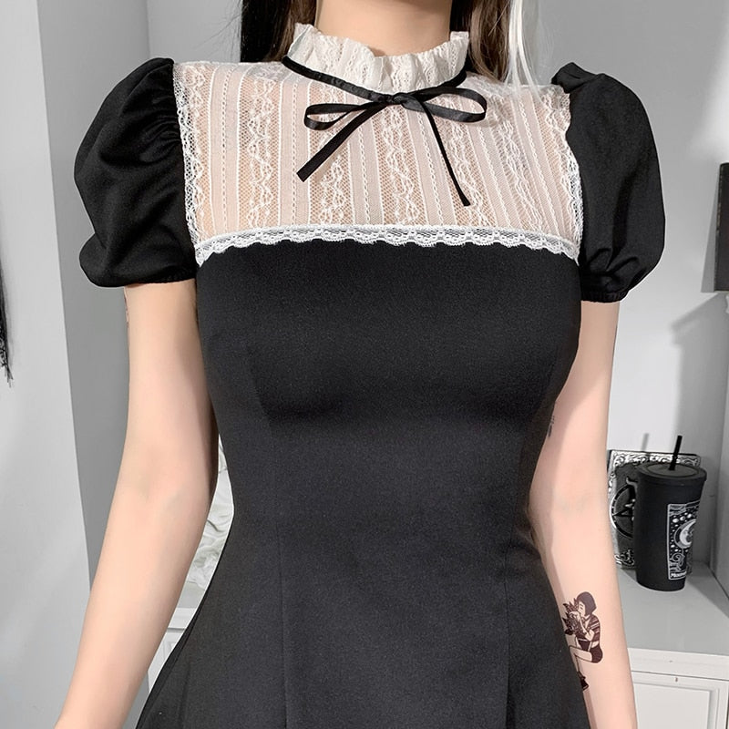 Academia Black Mini Skirt