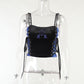 Lace Blue Pleated Top Goth
