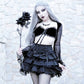Gothic Sexy Velvet Ruffle T Shirt freeshipping - Chagothic