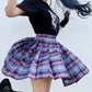 Gothic Plaid Pleated Sexy Skirt freeshipping - Chagothic