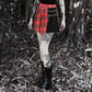 Gothic Punk Red Plaid Women Skirt