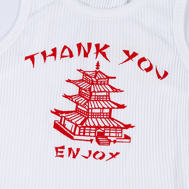 Tank Top THANK YOU Print