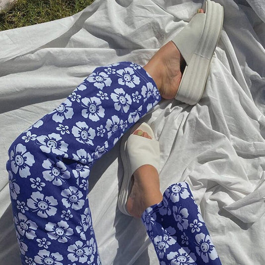 Harajuku Punk Blue Elastic Pant