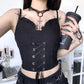 Gothic Backless  Crop Tank Top