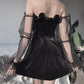 Gothic Off Shoulder Vintage Dress