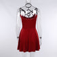 Pentagram Hollow Out Red Dress
