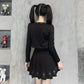 Gothic Long Sleeve Chain Short Top freeshipping - Chagothic