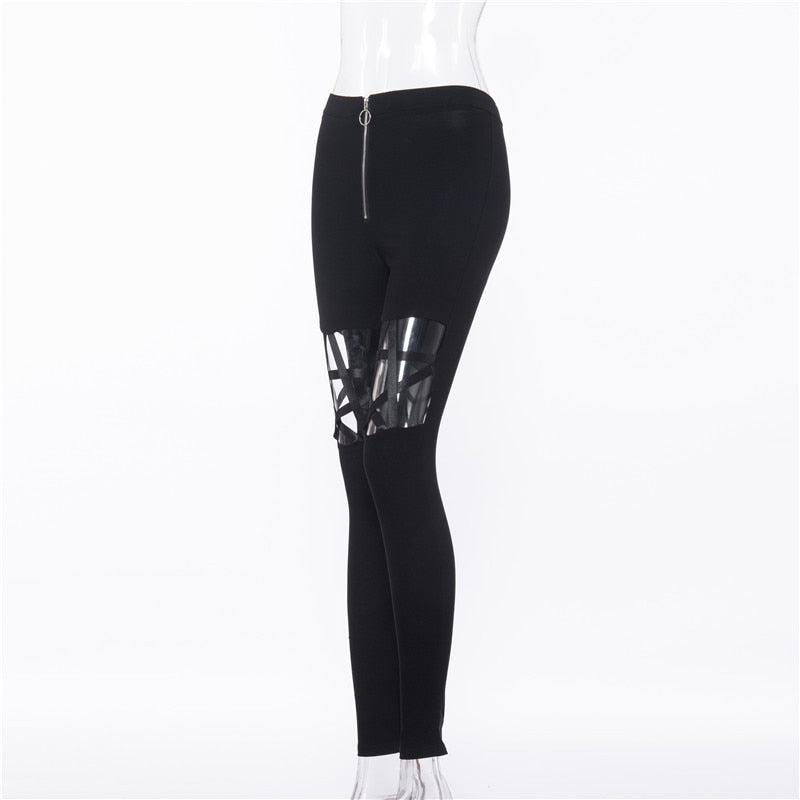 Gothic Sexy Pentagram Hollow Out Pant