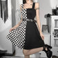 Black Plaid Mini Dress