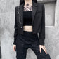 Gothic Women Punk Black Blazer freeshipping - Chagothic