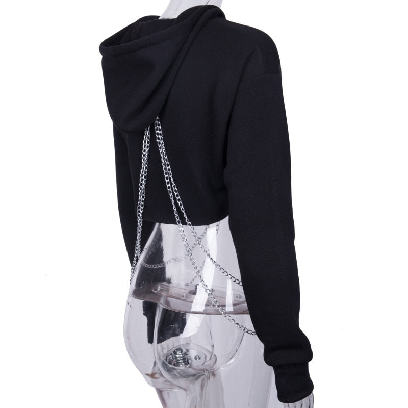 Goth Grunge Long Sleeve Women Hoodie freeshipping - Chagothic