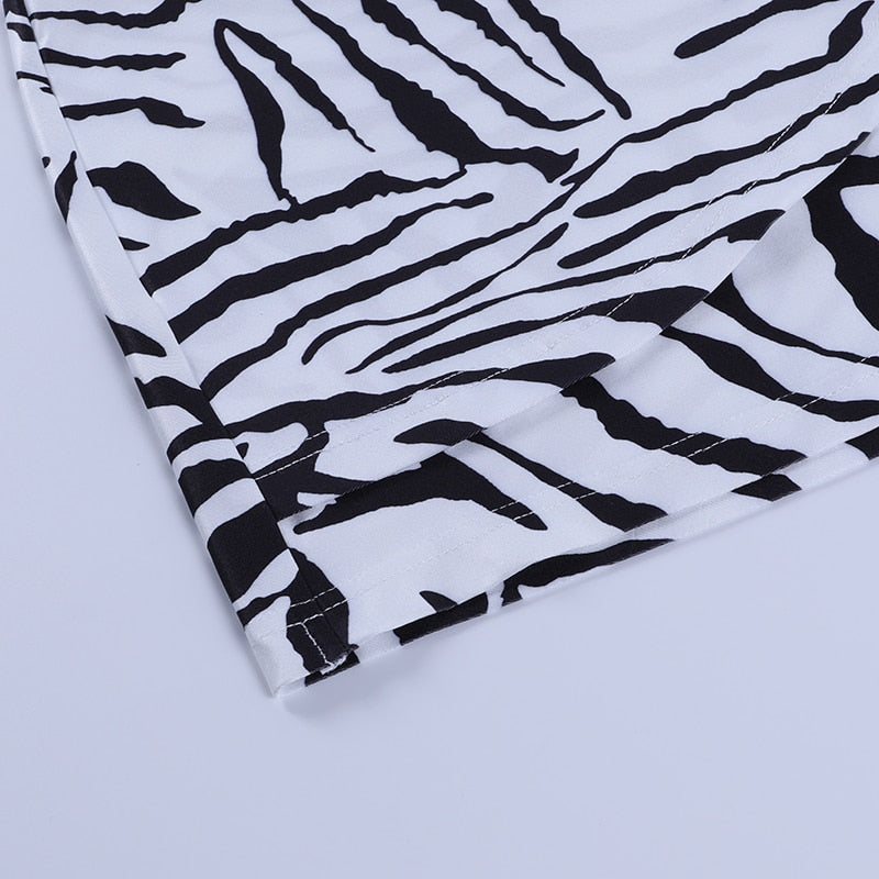 Streetwear Sexy Zebra Dress