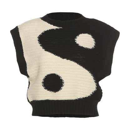 Gothic Tai Chi Print Sweater