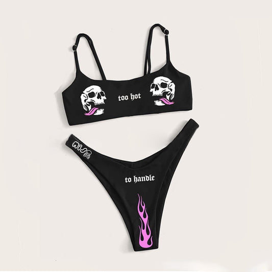 Gothic Sexy Black Bikini Goth freeshipping - Chagothic