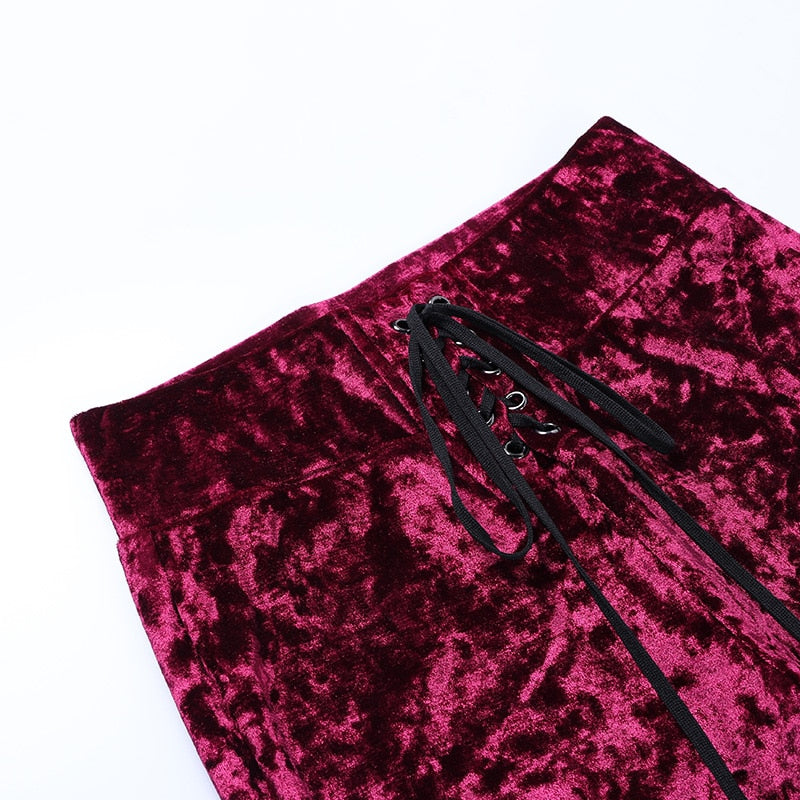 Vintage Aesthetic Velvet Pant