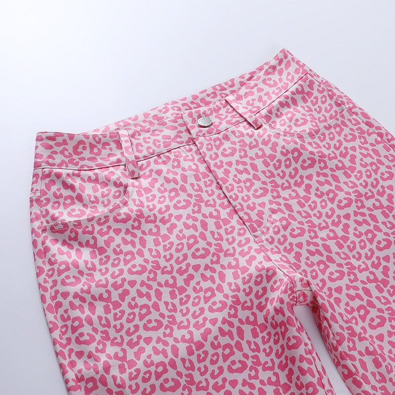 Pink Leopard Print Pant