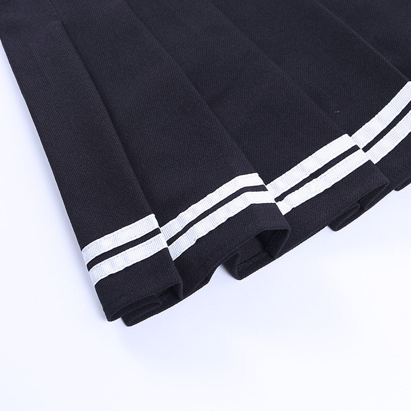 Vintage Korean Style Patchwork Skirt