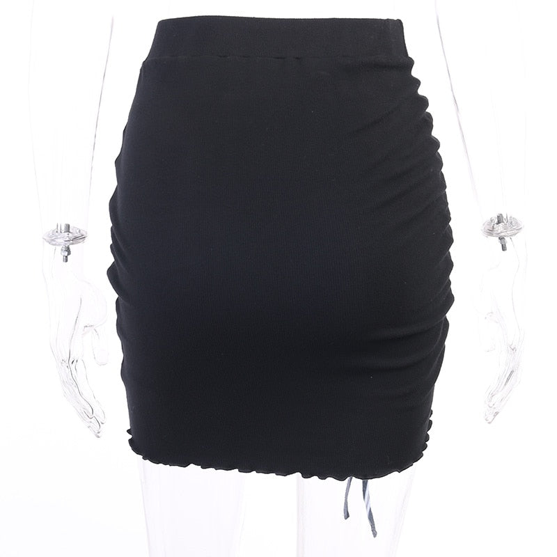 Punk Skinny Rushed Bandage Skirt