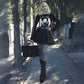 Gothic Letter Print Black Hoodie freeshipping - Chagothic